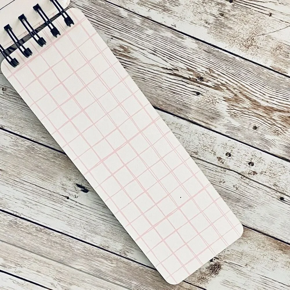 NWT Rae Dun Pink Groceries Reporter List 150 lined sheets Hardcover Notebook Pad